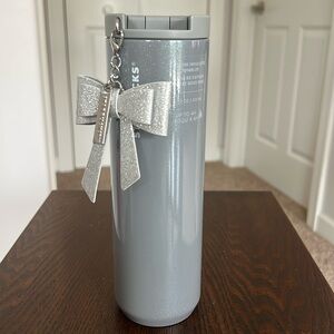 NEW Starbucks Holiday 2023 Silver Bow Insulated Tumbler 16 oz